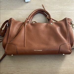 Rebecca Minkoff Brown Pebbled Leather Satchel